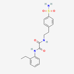 molecular formula C18H21N3O4S B2628442 N1-(2-ethylphenyl)-N2-(4-sulfamoylphenethyl)oxalamide CAS No. 899749-00-9