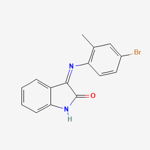 molecular formula C15H11BrN2O B2628451 (3Z)-3-[(4-bromo-2-methylphenyl)imino]-1,3-dihydro-2H-indol-2-one CAS No. 325989-33-1