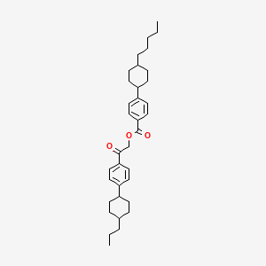 molecular formula C35H48O3 B2628452 2-Oxo-2-(4-(4-propylcyclohexyl)phenyl)ethyl 4-(4-pentylcyclohexyl)benzoate CAS No. 346707-32-2