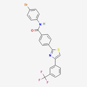 N-(4-bromophenyl)-4-[4-[3-(trifluoromethyl)phenyl]-1,3-thiazol-2-yl]benzamide
