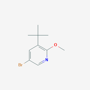 molecular formula C10H14BrNO B2628455 5-Bromo-3-tert-butyl-2-methoxypyridine CAS No. 1256825-24-7