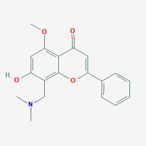 molecular formula C19H19NO4 B2628458 8-((dimethylamino)methyl)-7-hydroxy-5-methoxy-2-phenyl-4H-chromen-4-one CAS No. 924807-53-4