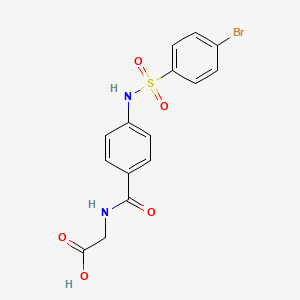 2-{[4-(4-Bromobenzenesulfonamido)phenyl]formamido}acetic acid