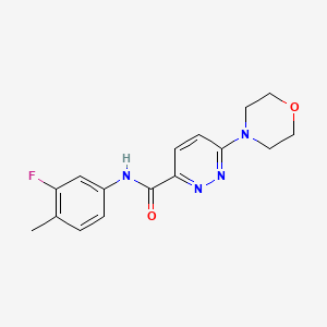 molecular formula C16H17FN4O2 B2628474 N-(3-fluoro-4-methylphenyl)-6-morpholinopyridazine-3-carboxamide CAS No. 1396785-57-1