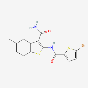 B2628479 2-(5-Bromothiophene-2-carboxamido)-5-methyl-4,5,6,7-tetrahydrobenzo[b]thiophene-3-carboxamide CAS No. 330190-39-1