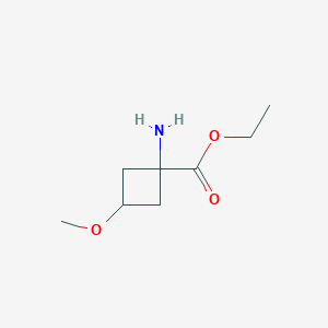 molecular formula C8H15NO3 B2628494 Ethyl 1-amino-3-methoxycyclobutane-1-carboxylate CAS No. 2248172-48-5