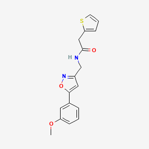 N-((5-(3-methoxyphenyl)isoxazol-3-yl)methyl)-2-(thiophen-2-yl)acetamide