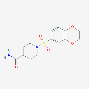 1-(2,3-Dihydro-1,4-benzodioxin-6-ylsulfonyl)piperidine-4-carboxamide