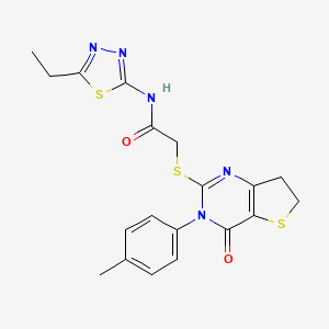 N-(5-ethyl-1,3,4-thiadiazol-2-yl)-2-[[3-(4-methylphenyl)-4-oxo-6,7-dihydrothieno[3,2-d]pyrimidin-2-yl]sulfanyl]acetamide