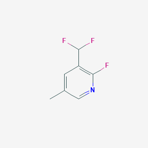 molecular formula C7H6F3N B2628514 2-Fluoro-3-(difluoromethyl)-5-methylpyridine CAS No. 1806786-33-3