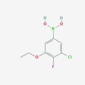 molecular formula C8H9BClFO3 B2628518 3-Chloro-5-ethoxy-4-fluorophenylboronic acid CAS No. 2096339-86-3