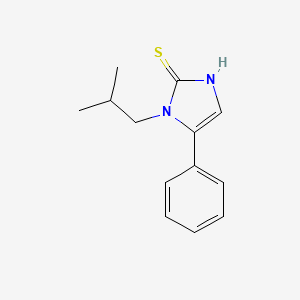 molecular formula C13H16N2S B2628519 1-isobutyl-5-phenyl-1,3-dihydro-2H-imidazole-2-thione CAS No. 852399-66-7
