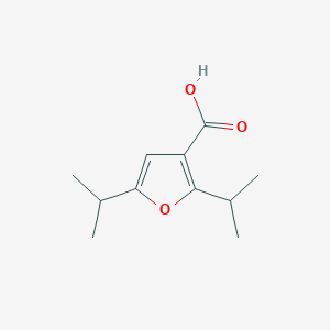 molecular formula C11H16O3 B2628520 2,5-Bis(propan-2-yl)furan-3-carboxylic acid CAS No. 1542964-03-3