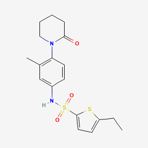 5-ethyl-N-[3-methyl-4-(2-oxopiperidin-1-yl)phenyl]thiophene-2-sulfonamide