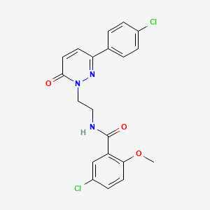 molecular formula C20H17Cl2N3O3 B2628529 5-chloro-N-(2-(3-(4-chlorophenyl)-6-oxopyridazin-1(6H)-yl)ethyl)-2-methoxybenzamide CAS No. 921805-26-7