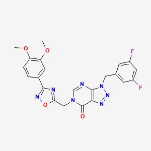 3-(3,5-difluorobenzyl)-6-((3-(3,4-dimethoxyphenyl)-1,2,4-oxadiazol-5-yl)methyl)-3H-[1,2,3]triazolo[4,5-d]pyrimidin-7(6H)-one