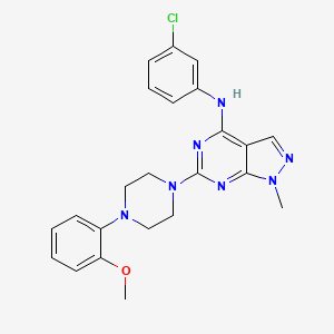 N-(3-chlorophenyl)-6-[4-(2-methoxyphenyl)piperazin-1-yl]-1-methyl-1H-pyrazolo[3,4-d]pyrimidin-4-amine