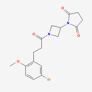 1-(1-(3-(5-Bromo-2-methoxyphenyl)propanoyl)azetidin-3-yl)pyrrolidine-2,5-dione