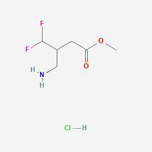 molecular formula C6H12ClF2NO2 B2628572 methyl4-amino-3-(difluoromethyl)butanoatehydrochloride CAS No. 1781065-04-0
