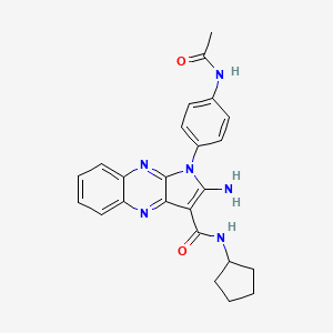 1-(4-acetamidophenyl)-2-amino-N-cyclopentyl-1H-pyrrolo[2,3-b]quinoxaline-3-carboxamide