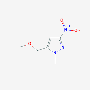 molecular formula C6H9N3O3 B2628577 5-(methoxymethyl)-1-methyl-3-nitro-1H-pyrazole CAS No. 1328640-84-1