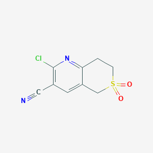 2-chloro-6,6-dioxo-5H,7H,8H-6lambda6-thiopyrano[4,3-b]pyridine-3-carbonitrile