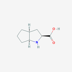 molecular formula C8H13NO2 B026286 (2s,3As,6as)-octahydrocyclopenta[b]pyrrole-2-carboxylic acid CAS No. 109428-53-7