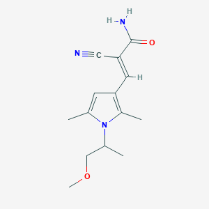 (E)-2-Cyano-3-[1-(1-methoxypropan-2-yl)-2,5-dimethylpyrrol-3-yl]prop-2-enamide