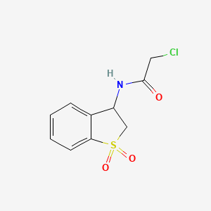 2-Chloro-N-(1,1-dioxo-2,3-dihydro-1-benzothiophen-3-yl)acetamide