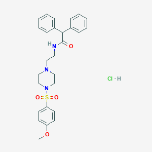 N-(2-(4-((4-methoxyphenyl)sulfonyl)piperazin-1-yl)ethyl)-2,2-diphenylacetamide hydrochloride
