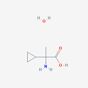 molecular formula C6H13NO3 B2628608 2-Cyclopropylalanine hydrate CAS No. 1820684-99-8