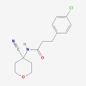 3-(4-Chlorophenyl)-N-(4-cyanooxan-4-YL)propanamide