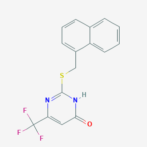2-((naphthalen-1-ylmethyl)thio)-6-(trifluoromethyl)pyrimidin-4(3H)-one