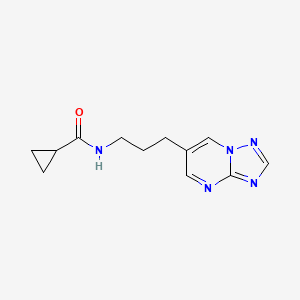 N-(3-([1,2,4]triazolo[1,5-a]pyrimidin-6-yl)propyl)cyclopropanecarboxamide