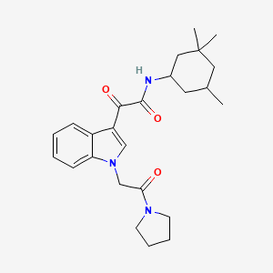2-oxo-2-[1-(2-oxo-2-pyrrolidin-1-ylethyl)indol-3-yl]-N-(3,3,5-trimethylcyclohexyl)acetamide
