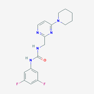 1-(3,5-Difluorophenyl)-3-((4-(piperidin-1-yl)pyrimidin-2-yl)methyl)urea
