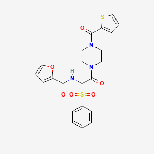 2-furyl-N-{1-[(4-methylphenyl)sulfonyl]-2-oxo-2-[4-(2-thienylcarbonyl)piperazi nyl]ethyl}carboxamide
