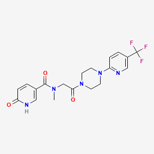 N-methyl-6-oxo-N-(2-oxo-2-(4-(5-(trifluoromethyl)pyridin-2-yl)piperazin-1-yl)ethyl)-1,6-dihydropyridine-3-carboxamide