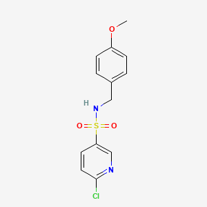 6-chloro-N-[(4-methoxyphenyl)methyl]pyridine-3-sulfonamide