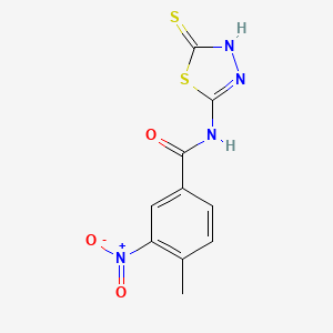N-(5-mercapto-1,3,4-thiadiazol-2-yl)-4-methyl-3-nitrobenzamide
