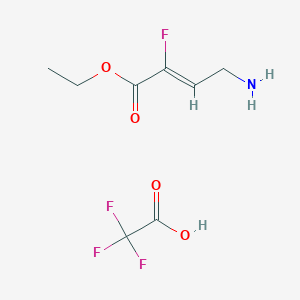Ethyl (Z)-4-amino-2-fluorobut-2-enoate;2,2,2-trifluoroacetic acid