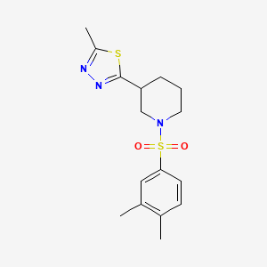 2-(1-((3,4-Dimethylphenyl)sulfonyl)piperidin-3-yl)-5-methyl-1,3,4-thiadiazole