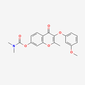 molecular formula C20H19NO6 B2628677 3-(3-methoxyphenoxy)-2-methyl-4-oxo-4H-chromen-7-yl dimethylcarbamate CAS No. 637749-02-1