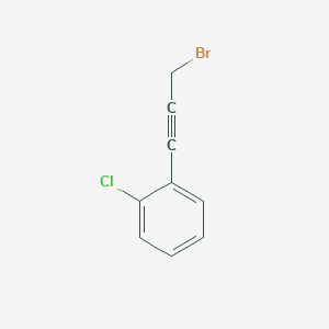 molecular formula C9H6BrCl B2628679 1-(3-bromoprop-1-yn-1-yl)-2-chlorobenzene CAS No. 129425-32-7