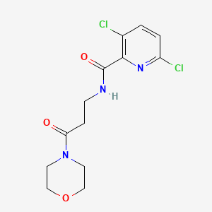 molecular formula C13H15Cl2N3O3 B2628686 3,6-dichloro-N-[3-(morpholin-4-yl)-3-oxopropyl]pyridine-2-carboxamide CAS No. 1223031-91-1