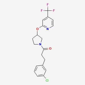 3-(3-Chlorophenyl)-1-(3-((4-(trifluoromethyl)pyridin-2-yl)oxy)pyrrolidin-1-yl)propan-1-one
