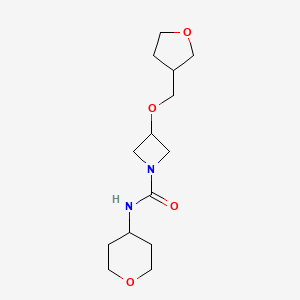 N-(tetrahydro-2H-pyran-4-yl)-3-((tetrahydrofuran-3-yl)methoxy)azetidine-1-carboxamide