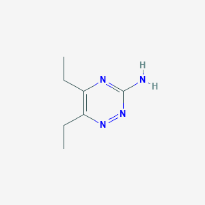 molecular formula C7H12N4 B2628697 Diethyl-1,2,4-triazin-3-amine CAS No. 89852-47-1