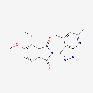 molecular formula C18H16N4O4 B2628698 2-(4,6-dimethyl-1H-pyrazolo[3,4-b]pyridin-3-yl)-4,5-dimethoxyisoindoline-1,3-dione CAS No. 832746-58-4