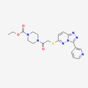 Ethyl 4-(2-((3-(pyridin-3-yl)-[1,2,4]triazolo[4,3-b]pyridazin-6-yl)thio)acetyl)piperazine-1-carboxylate